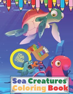 Front cover_Sea Creatures Coloring Book For Kids