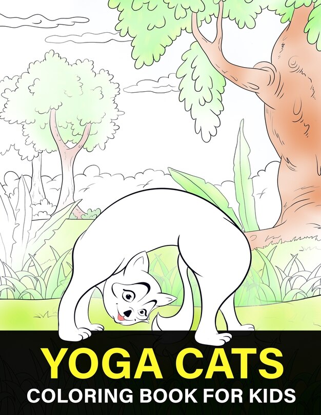 Front cover_Yoga Cats Coloring Book For Kids