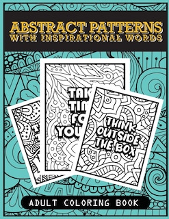 Couverture_Abstract patterns with inspirational words adult coloring book