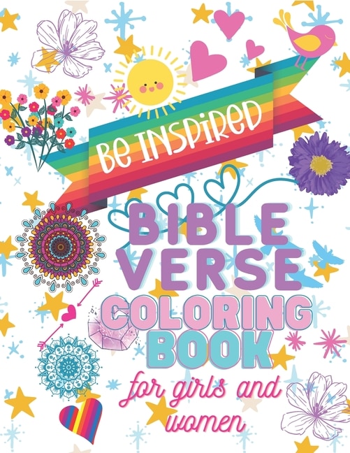 Front cover_Be Inspired - Bible Verse Coloring Book For Girls And Women
