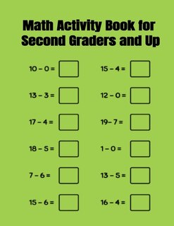 Front cover_Math Activity Book for Second Graders and Up
