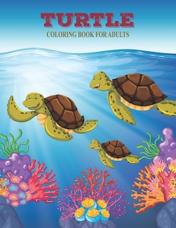 Front cover_Turtle Coloring Book For Adults