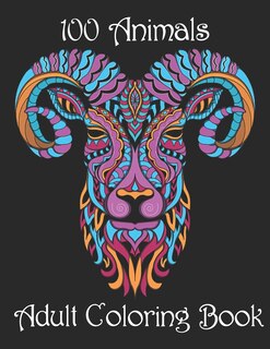 Couverture_100 Animals Adult Coloring Book