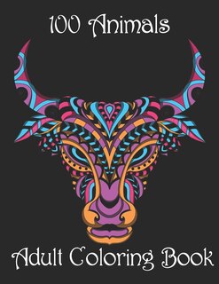 Couverture_100 Animals Adult Coloring Book