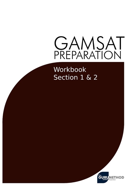 Front cover_GAMSAT Preparation Workbook Sections 1 & 2