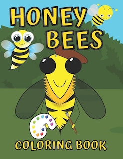Couverture_honey bee coloring book for kids ages 4-8