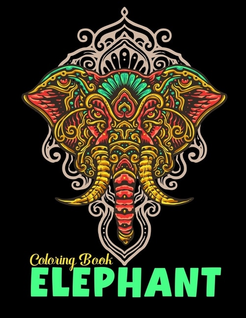 Front cover_Elephant coloring book