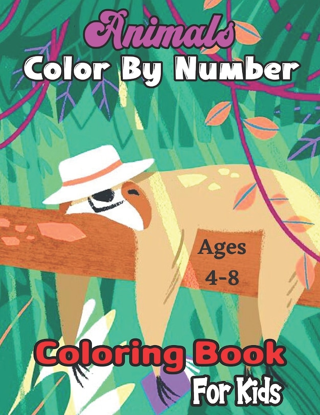 Front cover_Animals Color By Number Coloring Book For Kids