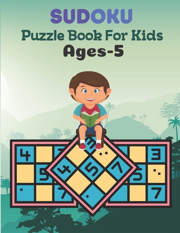 Front cover_SUDOKU Puzzle Book For Kids Ages-5