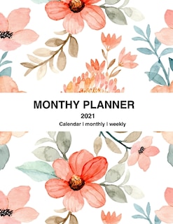 2021 monthly Planner - Pretty Simple Planners - Navy Floral monthly Planner - Academic Planner 2021 Weekly & Monthly Planner. Size 8.5 x 11