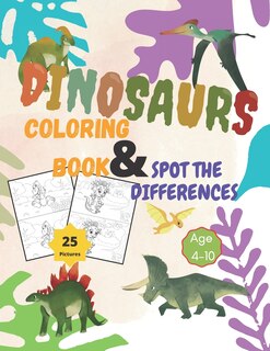 Couverture_Dinosaurs Coloring Book and Spot the Differences