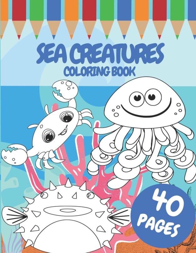 Front cover_Sea Creatures Coloring Book