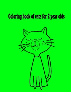 Front cover_Coloring book of cats for 2 year olds