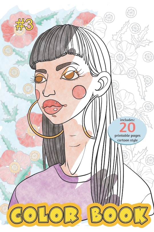 Couverture_Color Book - portrait -cartoon style- 20 pages