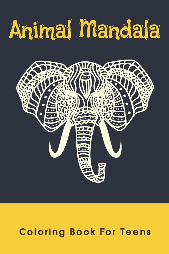 Front cover_Animal Mandala Coloring Book For Teens