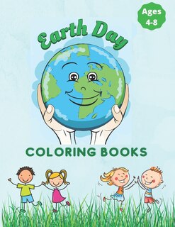 Front cover_Earth Day Coloring Book For Kids ages 4-8