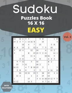 Couverture_Sudoku easy Puzzles 16 X 16 - volume 3