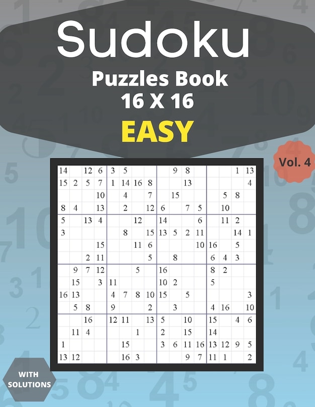 Couverture_Sudoku easy Puzzles 16 X 16 - volume 4