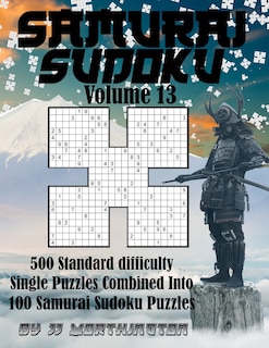 Couverture_Sudoku Samurai Puzzles Large Print for Adults and Kids Standard Volume 13