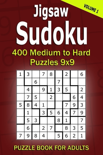 Front cover_Jigsaw Sudoku Puzzle Book for Adults