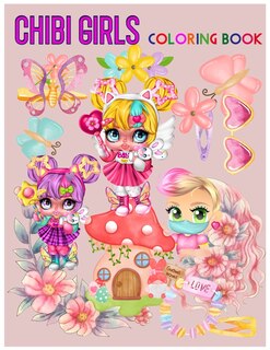 Couverture_chibi girls coloring book