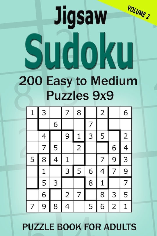 Front cover_Jigsaw Sudoku Puzzle Book for Adults