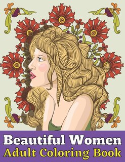 Front cover_Beautiful women adult coloring book