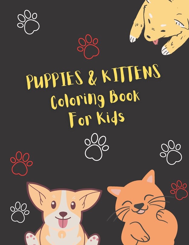 Couverture_Puppies & Kittens Coloring Book for Kids