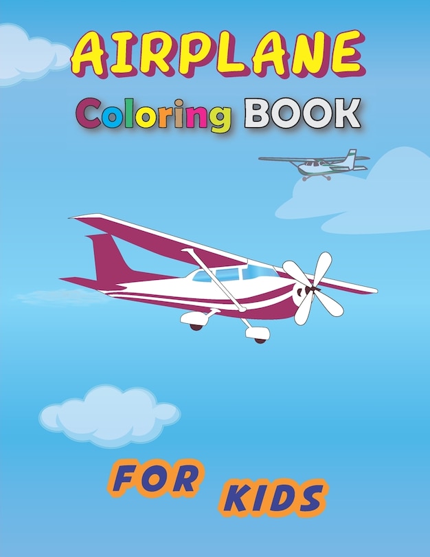 Front cover_Airplane Coloring Book for Kids