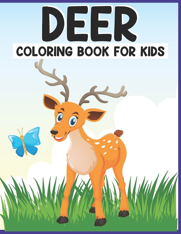 Front cover_Deer Coloring Book For Kids