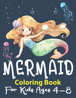 Front cover_Mermaid Coloring Book for Kids Ages 4-8