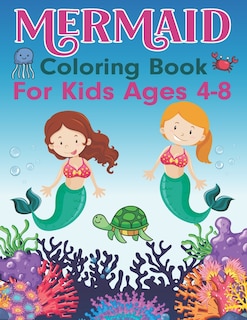 Front cover_Mermaid Coloring Book for Kids Ages 4-8