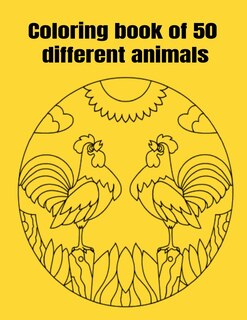 Front cover_Coloring book of 50 different animals