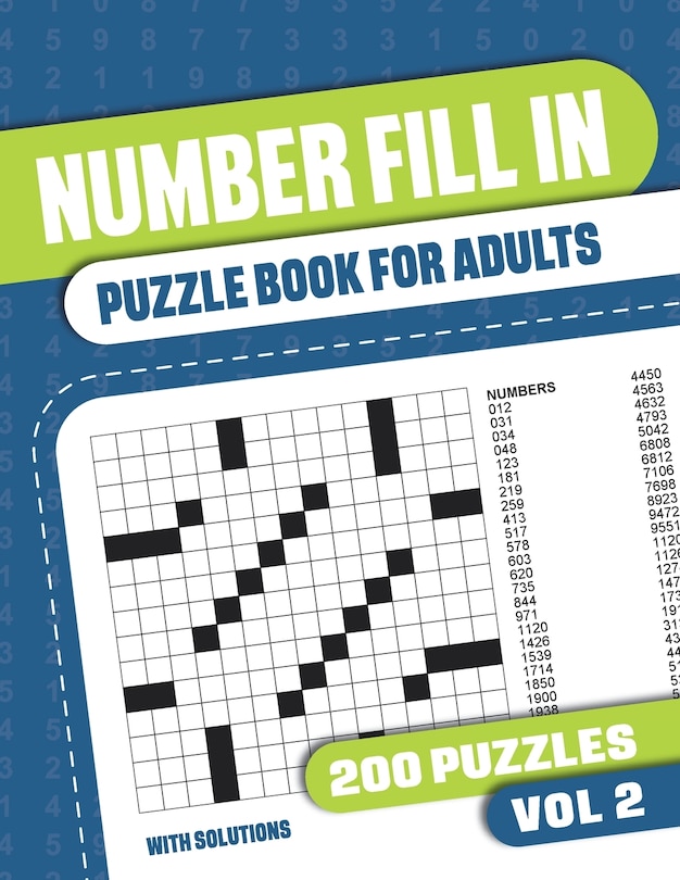Front cover_Number Fill In Puzzle Book for Adults