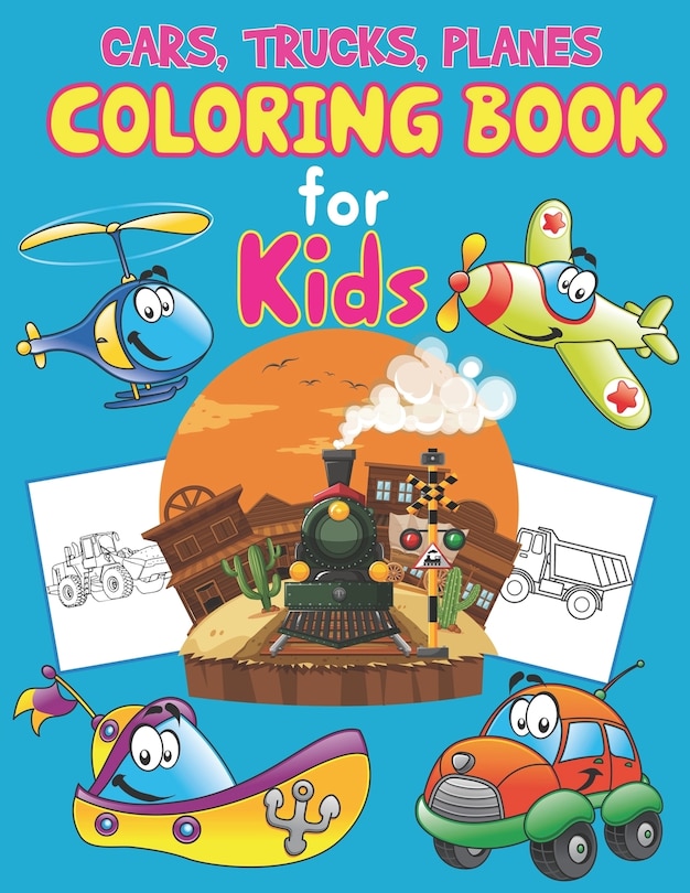 Couverture_Trucks, Planes and Cars Coloring Book for Kids