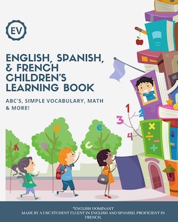 Front cover_English, Spanish, & French Children's Learning Book
