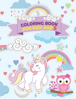 Front cover_Coloring Book Unicorn Journal and Sketchbook for Kids age 5