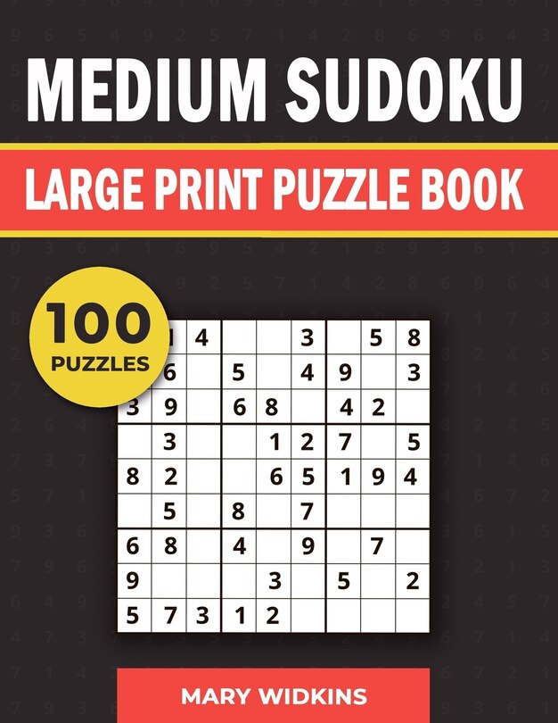 Couverture_Medium Sudoku Large Print Puzzle Book 100 Puzzles