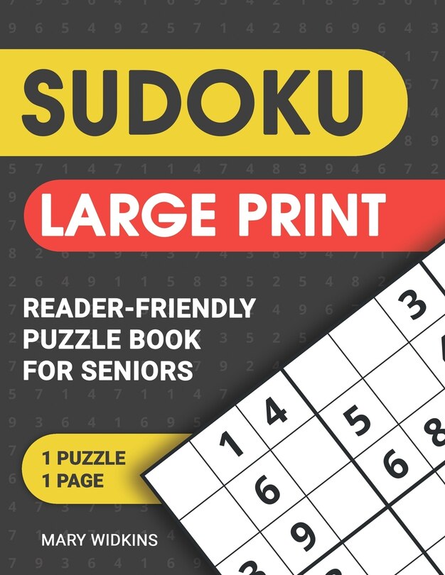 Couverture_Sudoku Large Print Reader-Friendly Puzzle Book For Seniors 1 Pazzle - Page