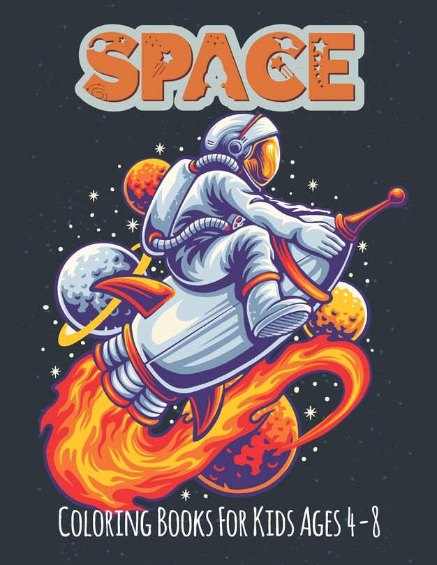 Couverture_Space Coloring Book For Kids Ages 4-8