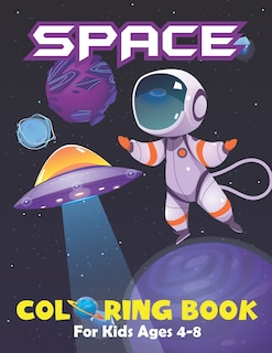 Front cover_Space Coloring Book For Kids Ages 4-8
