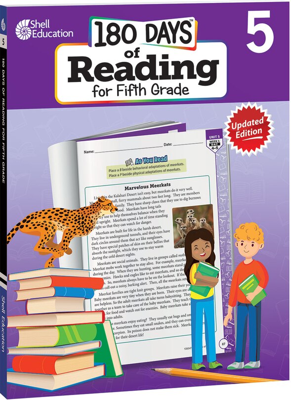 Front cover_180 Days(tm) Reading for Fifth Grade, 2nd Edition