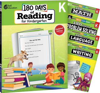 Front cover_180 Days(tm) Reading, Math, Language, Writing, & Problem Solving for Kindergarten: 5-Book Set