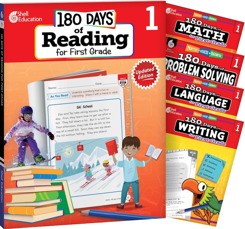 Front cover_180 Days(tm) Reading, Math, Language, Writing, & Problem Solving for Grade 1: 5-Book Set
