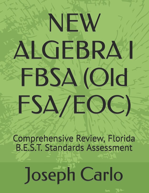 Front cover_NEW ALGEBRA I FBSA (Old FSA/EOC)