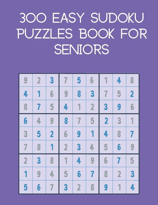 Front cover_300 easy sudoku puzzles book for seniors