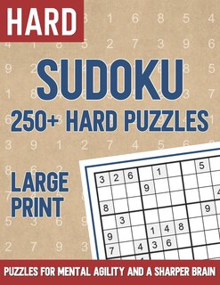 Front cover_250+ Sudoku Hard Puzzles Large Print