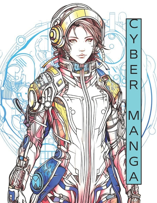 Cyber Manga Coloring Book