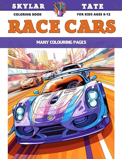 Front cover_Gigantic Coloring Book for boys Ages 6-12 - Race Cars - Many colouring pages