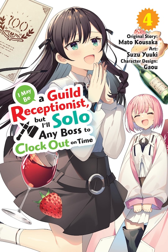 Front cover_I May Be a Guild Receptionist, but I’ll Solo Any Boss to Clock Out on Time, Vol. 4 (manga)
